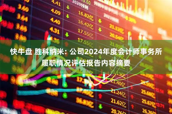 快牛盘 胜科纳米: 公司2024年度会计师事务所履职情况评估报告内容摘要